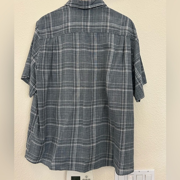 Weatherproof Vintage Washable Linen Plaid Button Down Shirts Mens size XL Blue - Picture 2 of 6